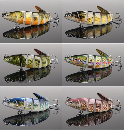 10/14cm Sinking Wobblers Fishing Lures Jointed Crankbait Swimbait 8 Segment Hard Artificial Bait For Fishing Tackle Lure